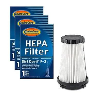 3 Envirocare Hepa Filters to fit Dirt Devil F2
